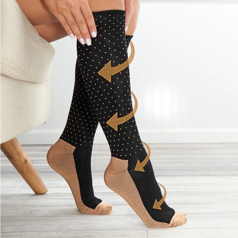 Copper Infused Compression Socks by Sharper Image (2 Pairs)