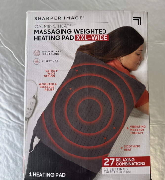Calming Heat Massaging Weighted Pad by Sharper Image